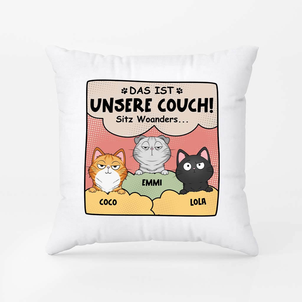 Das Ist Meine Couch! Sitz Woanders...  - Personalisiertes Kissen für Katzenliebhaber