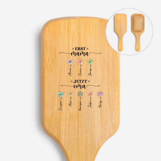 2851AGE1 erst mama jetzt oma personalisiertes geschenk  uv druck bambus haarburste omamama blumen 2851aq6p5a_94acf16b d79d 459c 921e 37fce9a83cef