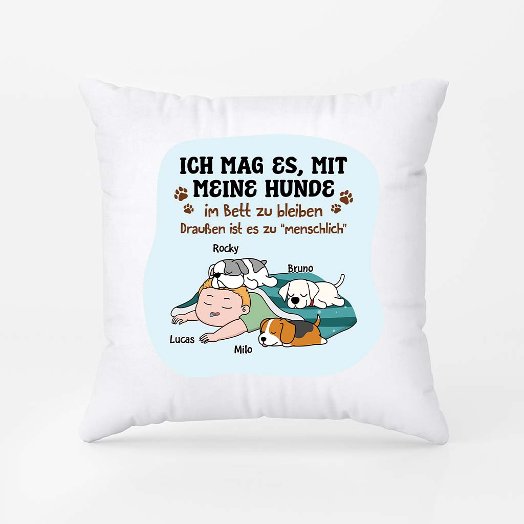 2881PGE2 ich mag es mit meinen katzen im bett zu bleiben personalisiertes kissen fur hundeliebhaber 2881p