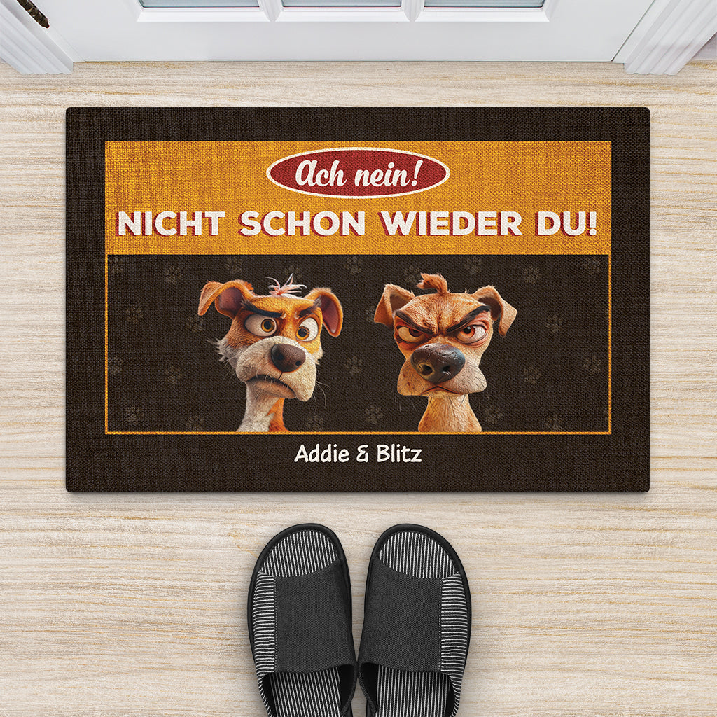 2891DGE2 ach nein personalisierte fussmatte fur hundeliebhaber 2891d