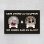 2892DGE1 kein grund zu klopfen wir wissen dass du da bist  personalisierte fussmatte fur katzenliebhaber