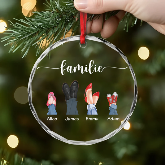 2894OGE2 die familie personalisierte glas ornamente familie 2894OTV7B