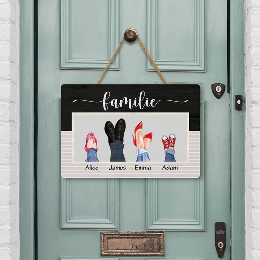 2894QGE2 die familie turschild personalisiert holz_ familie 2894QTV7B