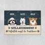 2898DGE1 willkommen hoffentlich magst du hundehaare personalisierte fussmatte fur hundeliebhaber 2898d