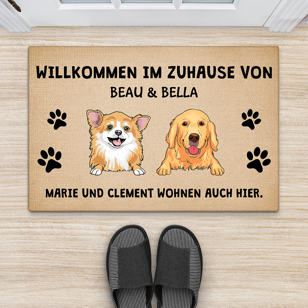 2910DGE2 willkommen in unserem zuhause von personalisierte fussmatte fur hundeliebhaber 2910