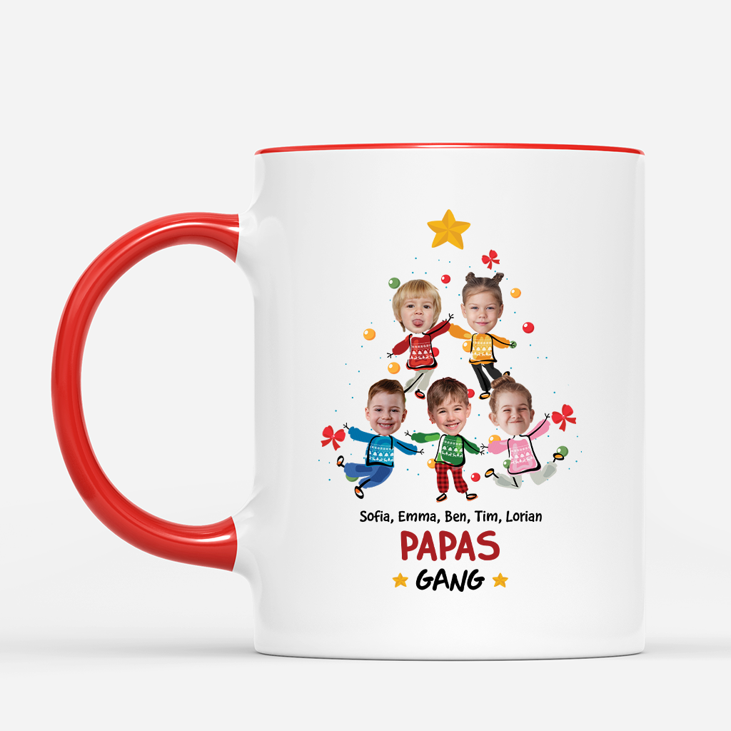 2964MGE2 omas bande und weihnachtsbaum personalisierte tasse mit gesicht fur omas 2964m