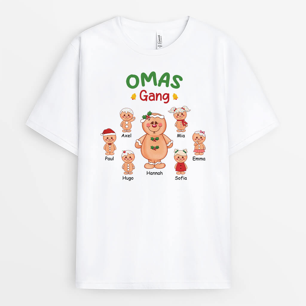 Omas/Mamas Bande Lebkuchenmann - Personalisiertes Geschenk | T-Shirt für Damen zu Weihnachten