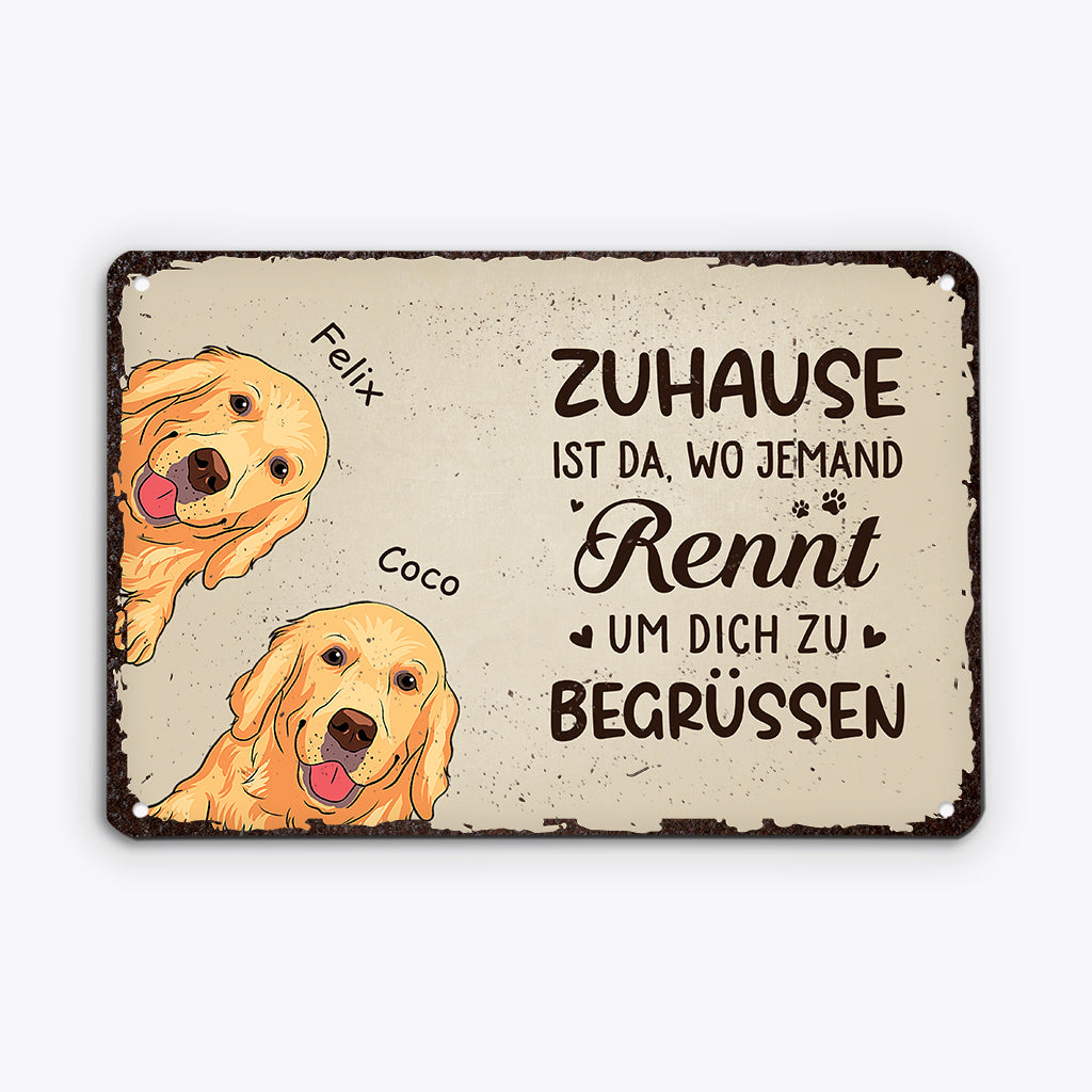 2992EGE2 zuhause ist da wo jemand rennt um dich zu begrussen personalisiertes turschild fur hundeliebhaber 2992_5dd9fa41 da34 4108 85e0 c87b6689c211