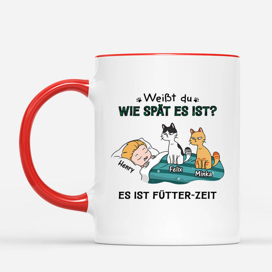 3009MGE2 weisst du wie spat es ist  lustige tasse fur katzenliebhaber personalisieren