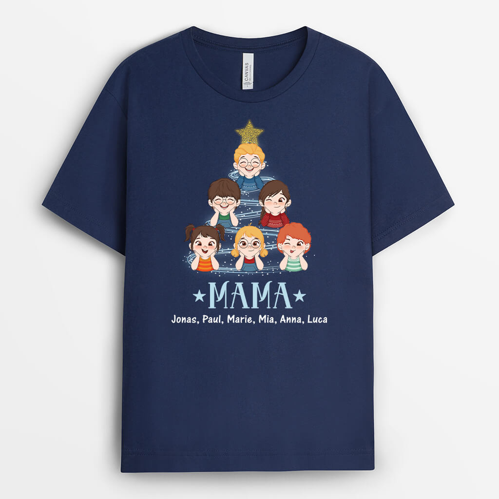 3022AGE2 opa mama weihnachtsbaum  personalisiertes t shirt fur damen zu weihnachten