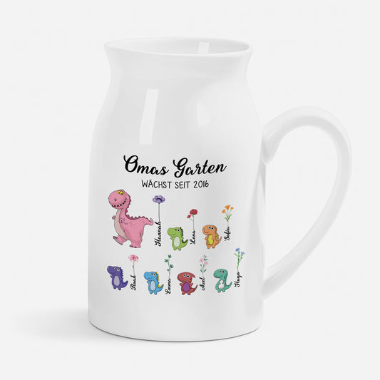 3031OGE1 omas garten am bluhen seit personalisiertes geschenk garten  keramik vase oma  mama dino 3031o8p5a