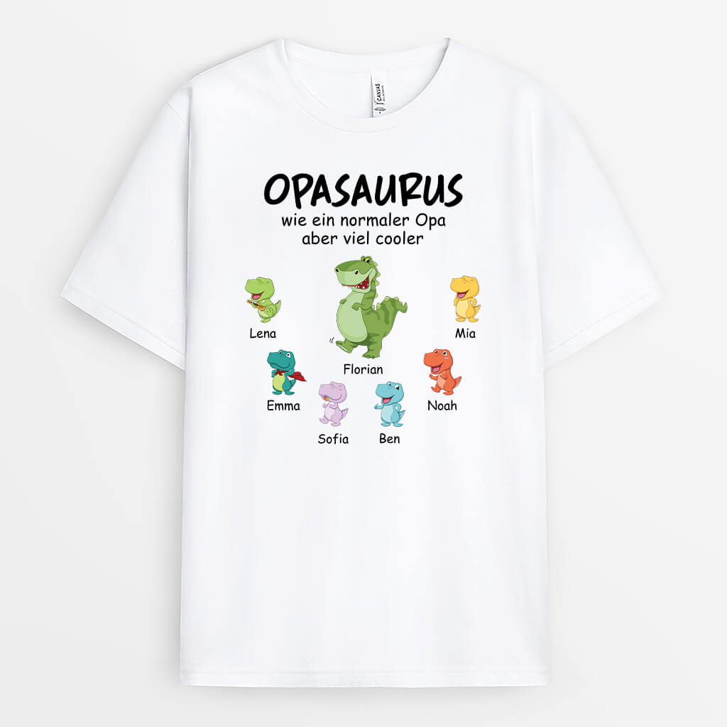 Papasaurus/Opasaurus - Personalisiertes Geschenk | T-Shirt für Männer