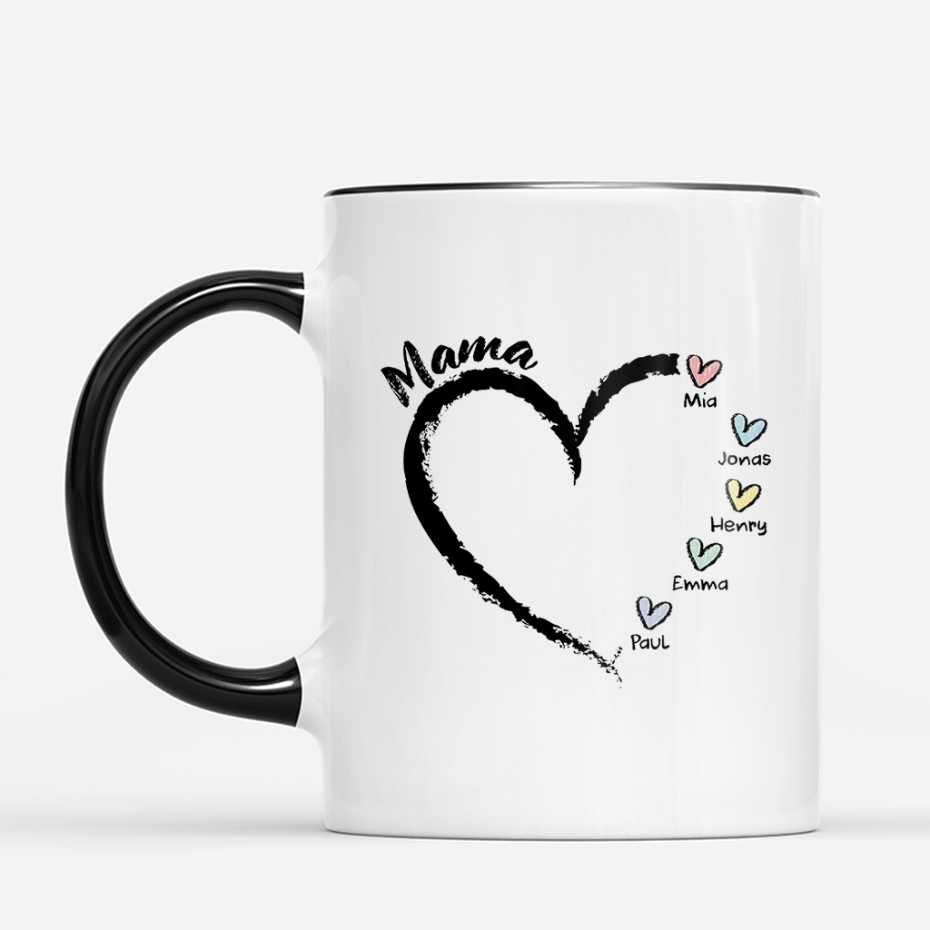 3044MGE2 oma und enkelkinder herzen buntstifte personalisiertes geschenk  mama  oma tasse 3044m8m5a