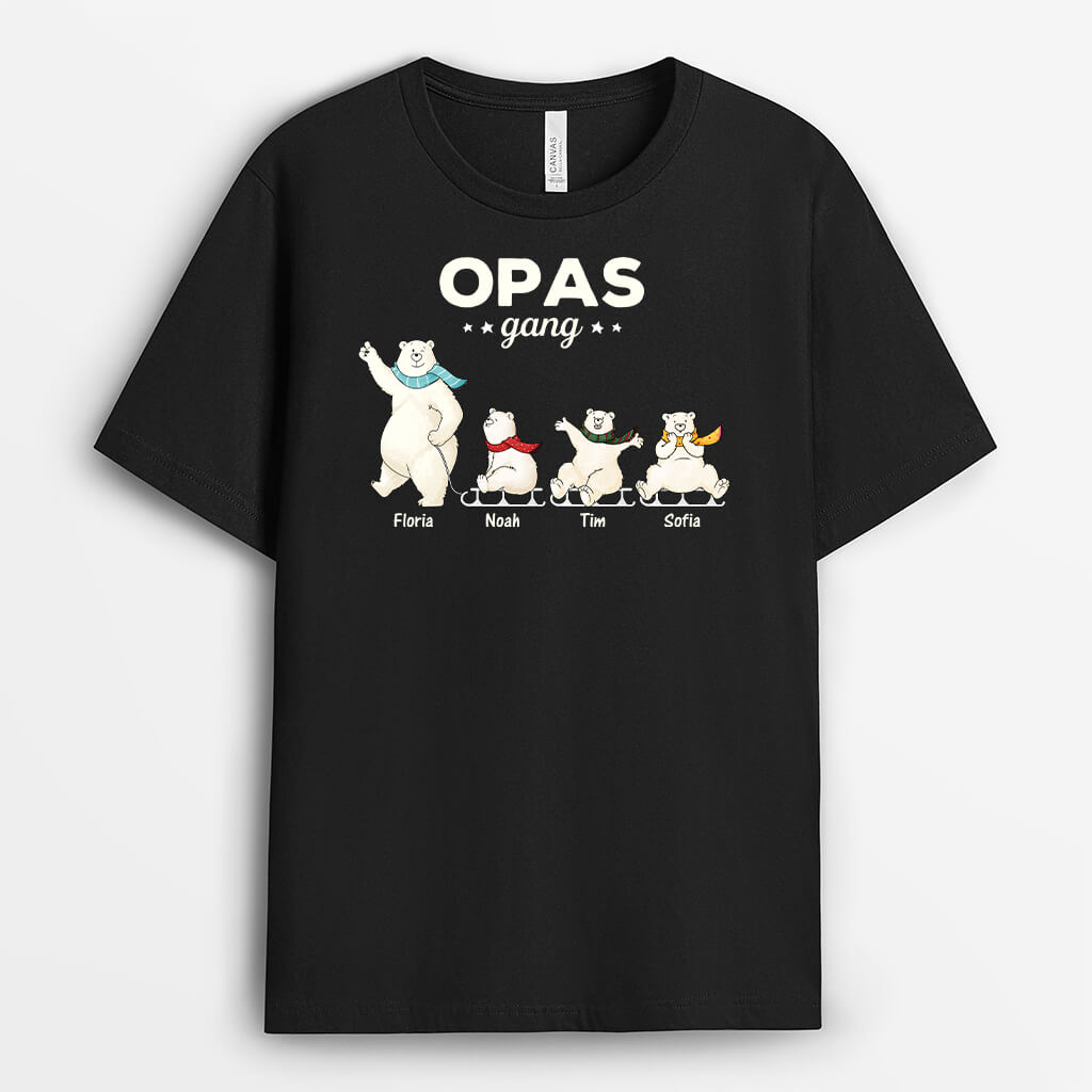 Opas Bande Eisbären - Personalisiertes Geschenk | T-Shirt für Opas