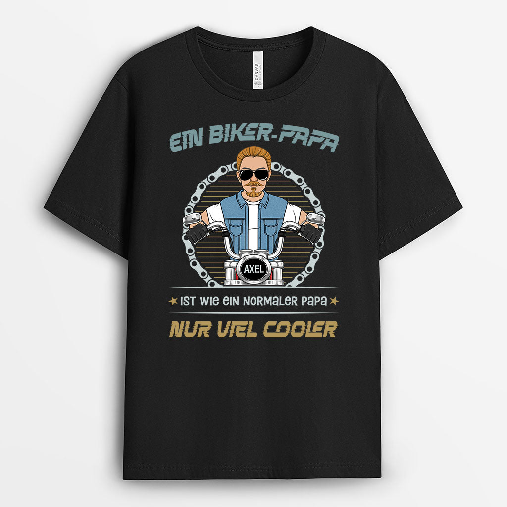 Ein Biker Papa/Ein Biker Opa - Personalisiertes Geschenk | T-Shirt für Männer