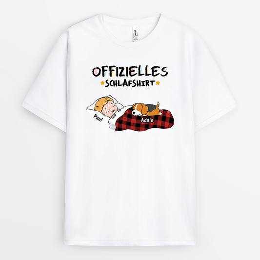 3055AGE1 offizielles schlafshirt personalisiertes t shirt fur hundeliebhaber 3055a