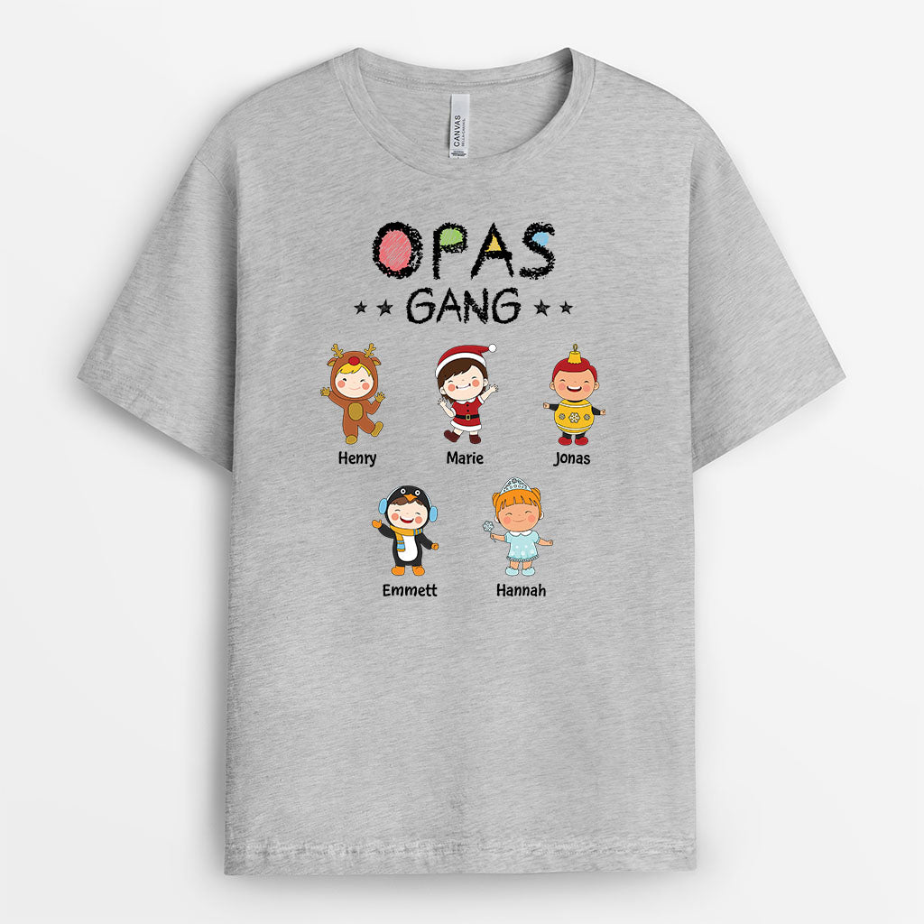 Opas/Papas Bande - Personalisiertes Geschenk | T-Shirt für Männer zu Weihnachten