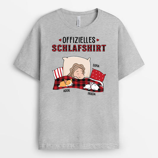 3064AGE2 offizielles schlafshirt  personalisiertes t shirt fur hundeliebhaber