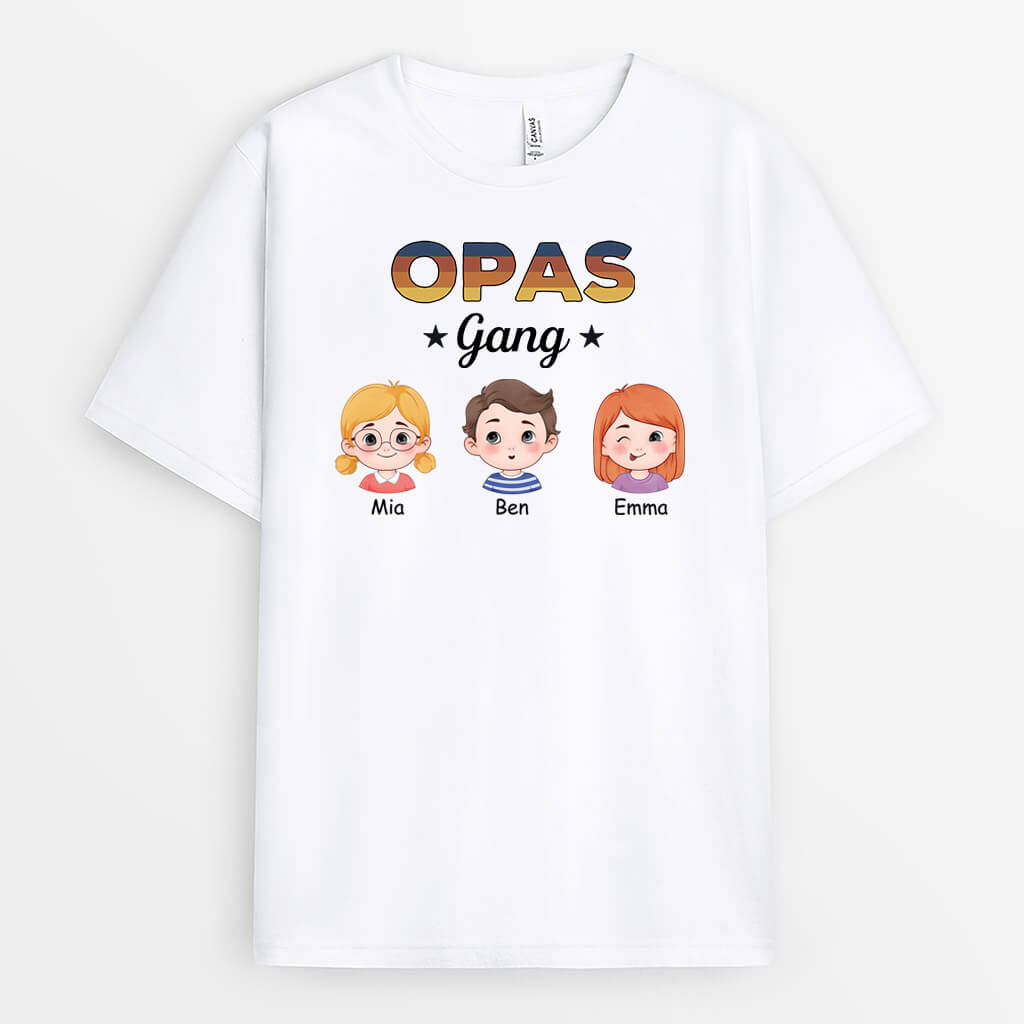 Opas/Papas Bande - Personalisiertes Geschenk | T-Shirt für Männer