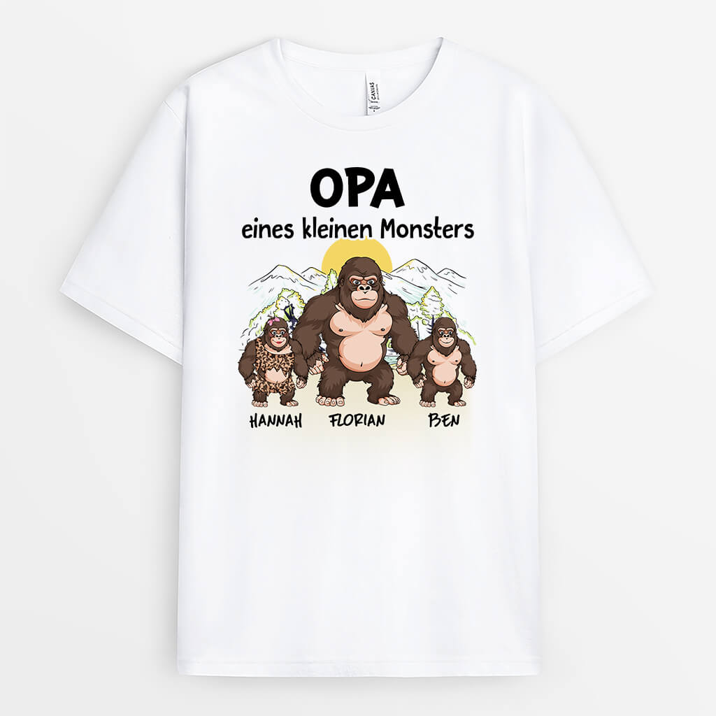 Papa/Opa Von Kleinen Monstern - Personalisiertes Geschenk | T-Shirt für Männer