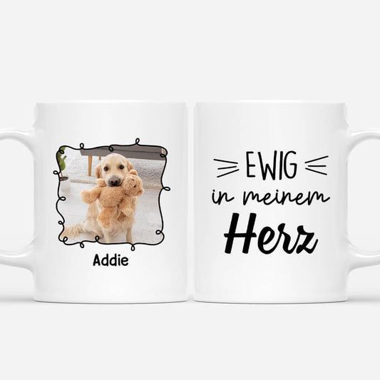 3084MGE1 ewig in meinem herzen  personalisierte tasse fur hundeliebhaber