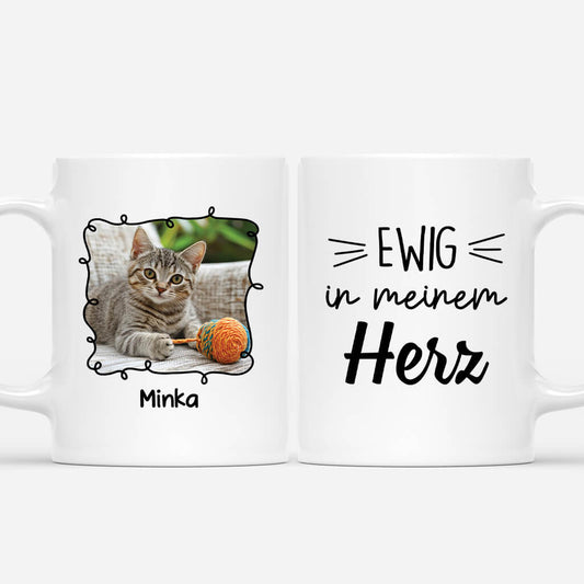 3084MGE1 ewig in meinem herzen  personalisierte tasse fur katzenliebhaber