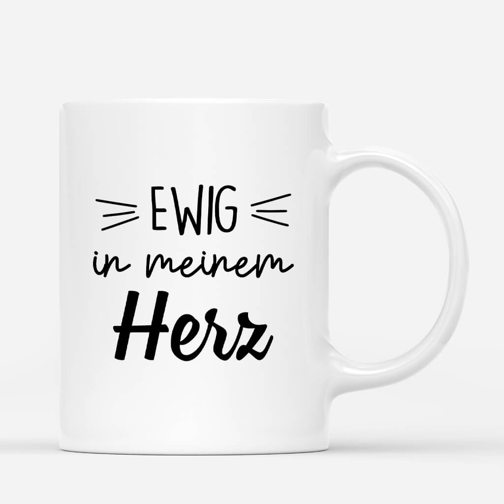 3084MGE3 ewig in meinem herzen  personalisierte tasse fur katzenliebhaber