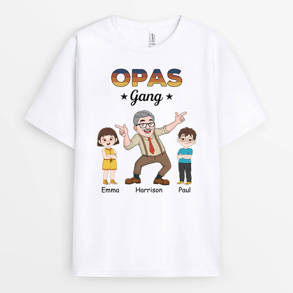 Opas/Papas Bande - Personalisiertes Geschenk | T-Shirt für Männer