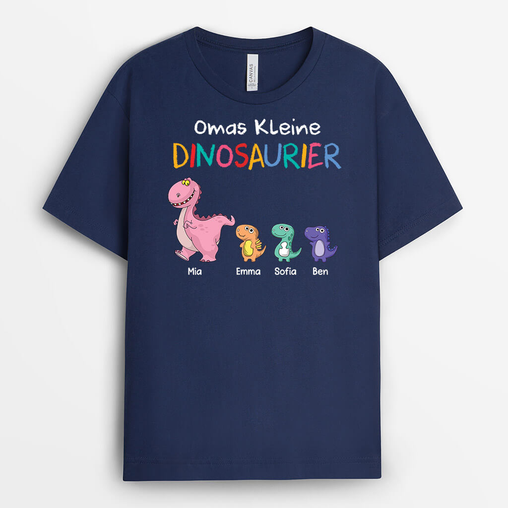 Omas Kleine Dinosaurier - Personalisiertes Geschenk | T-Shirt für Omas