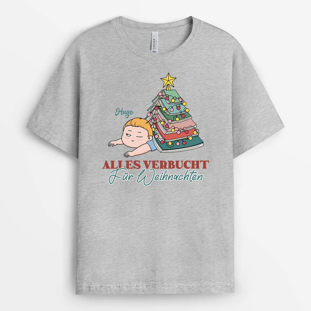 3104AGE2 alles ver_buch_t fur weihnachten  personalisiertes t shirt fur damen zu weihnachten