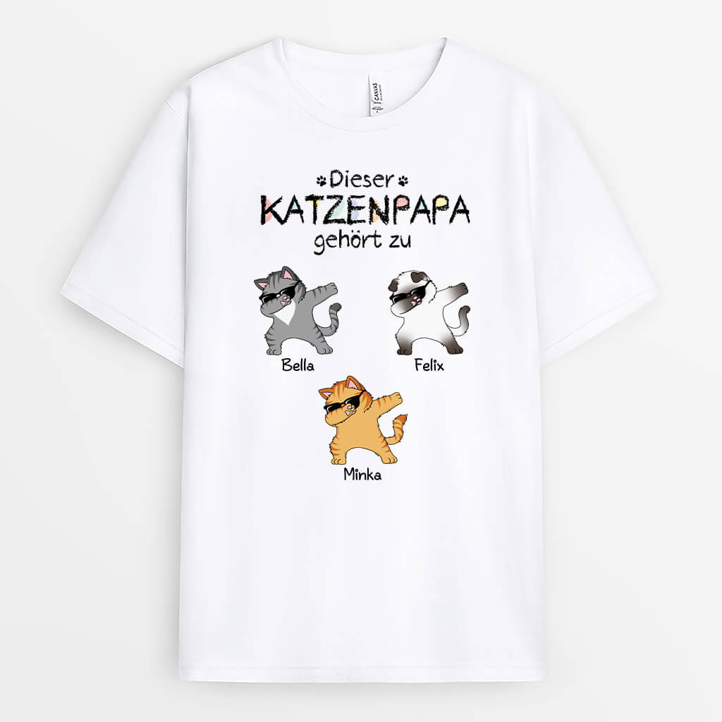 Diese Katzenschwester/ Dieser Katzenbruder Gehört Zu - Personalisiertes Geschenk | T-Shirt für Katzenliebhaber