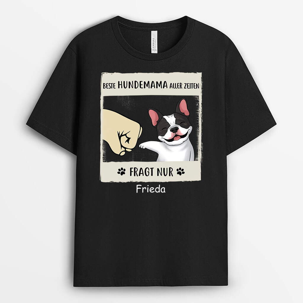 Bester Hundepapa Aller Zeiten - Personalisiertes Geschenk | T-shirt für Hundeliebhaber