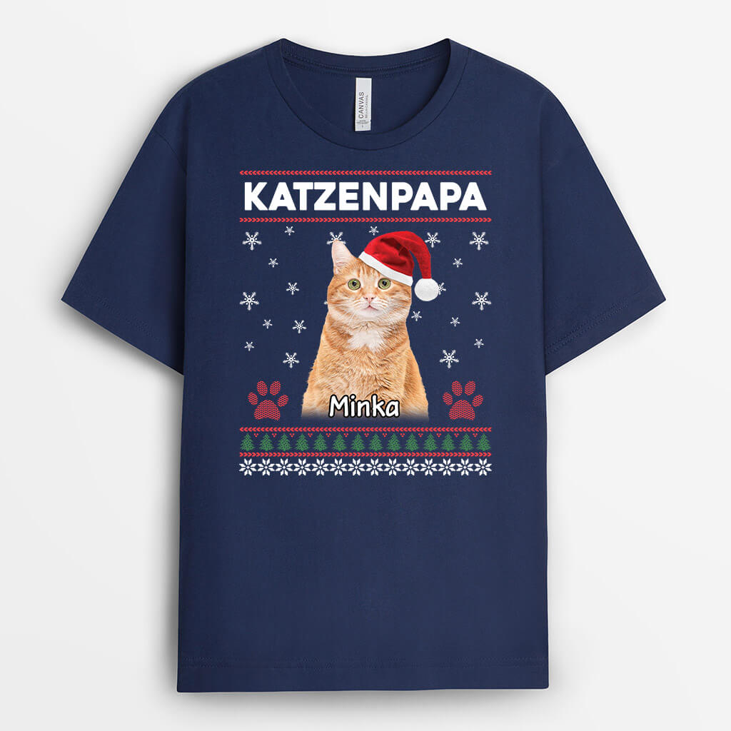 Katzenpapa - Personalisiertes Geschenk | T-shirt für Katzenliebhaber