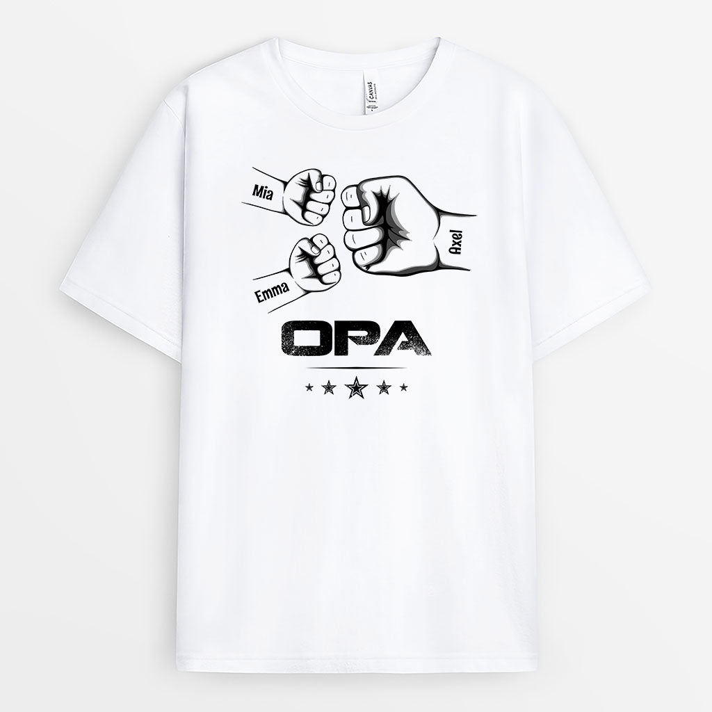 Opas/Papas Bande Mit Faust - Personalisiertes Geschenk | T-Shirt für Männer