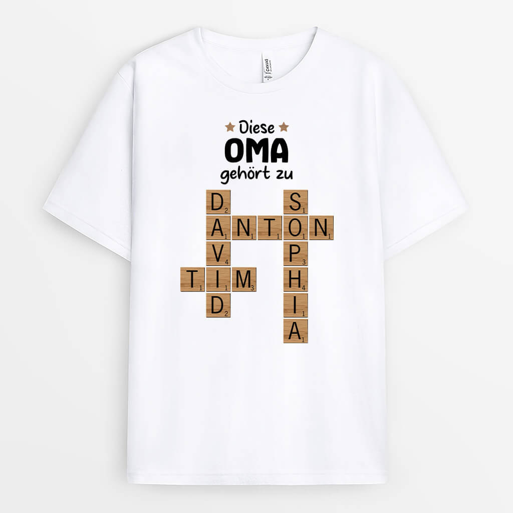 Diese Oma/Mama Gehört Zu Puzzle - Personalisiertes Geschenk | T-Shirt mit Gesicht für Damen