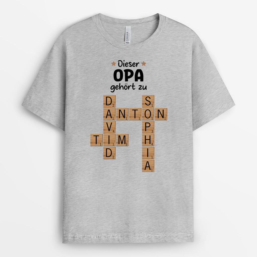 Dieser Opa/Papa Gehört Zu Puzzle - Personalisiertes Geschenk | T-Shirt mit Gesicht für Männer