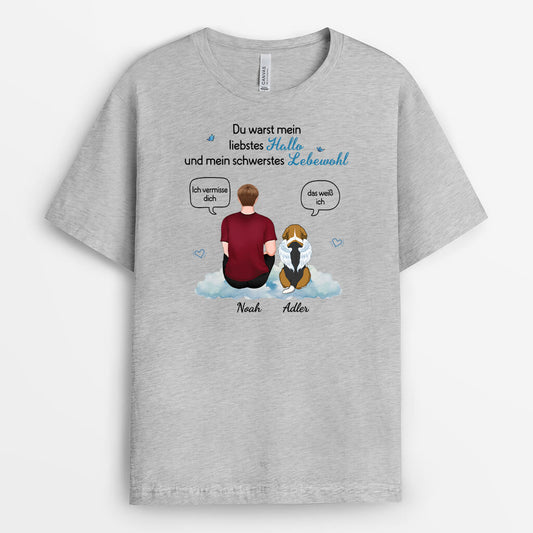 3172AGE2 du warst mein liebstes hallo und mein schwerstes lebewohl  personalisiertes t shirt fur hundeliebhaber