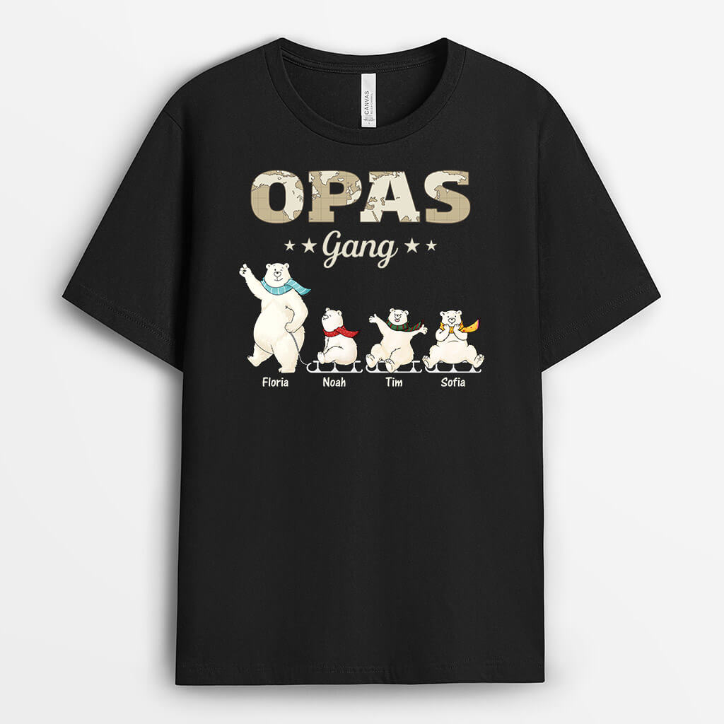 Opas Bande Bär - Personalisiertes Geschenk | T-Shirt für Opas