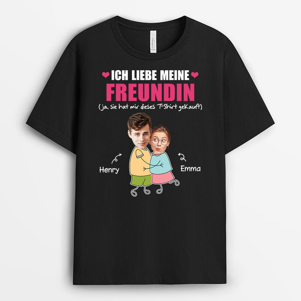 Ich Liebe Meine Freundin - Personalisiertes Geschenk | T-Shirt für Paare