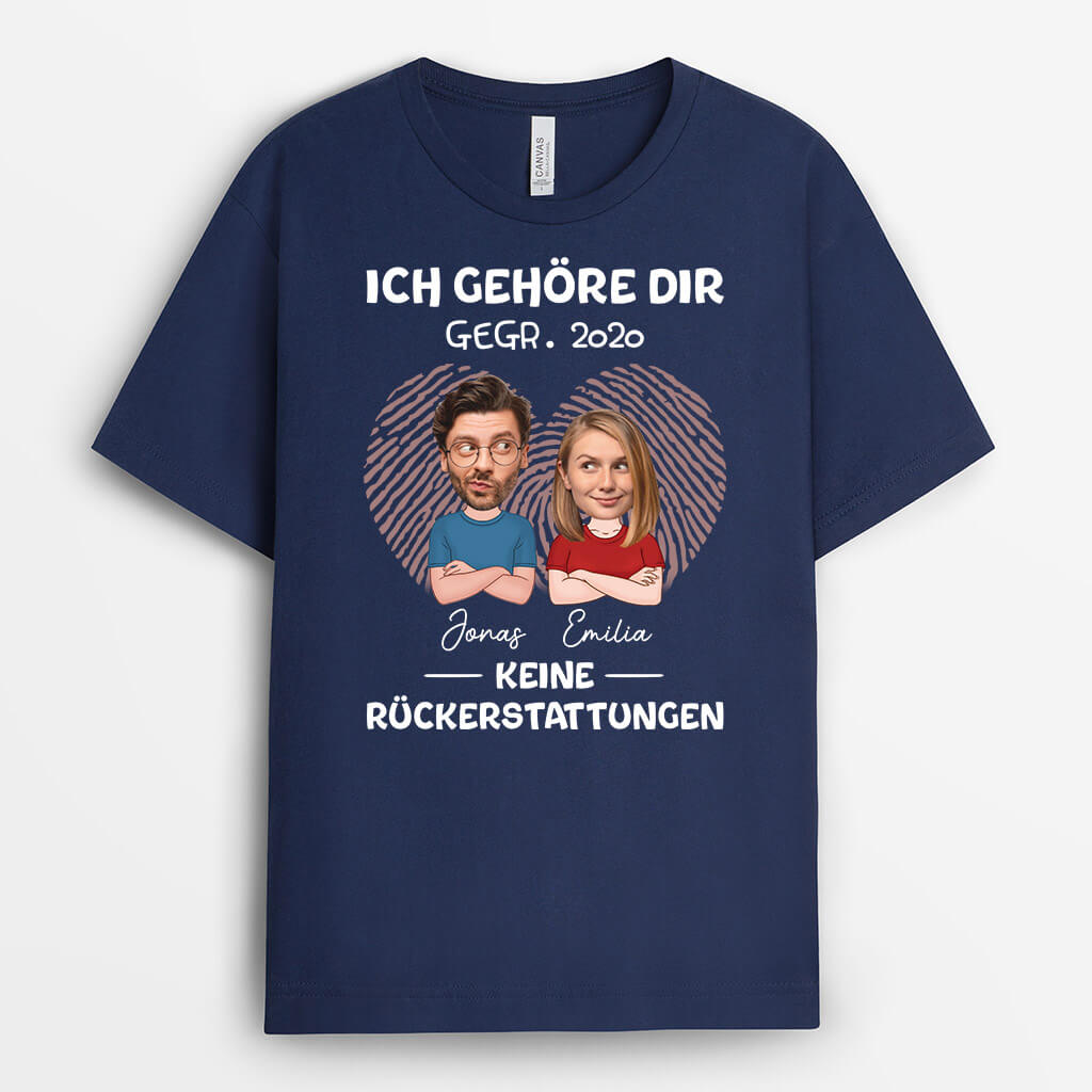 Ich Gehöre Dir Keine Rückerstattungen - Personalisiertes Geschenk | T-Shirt für Paare