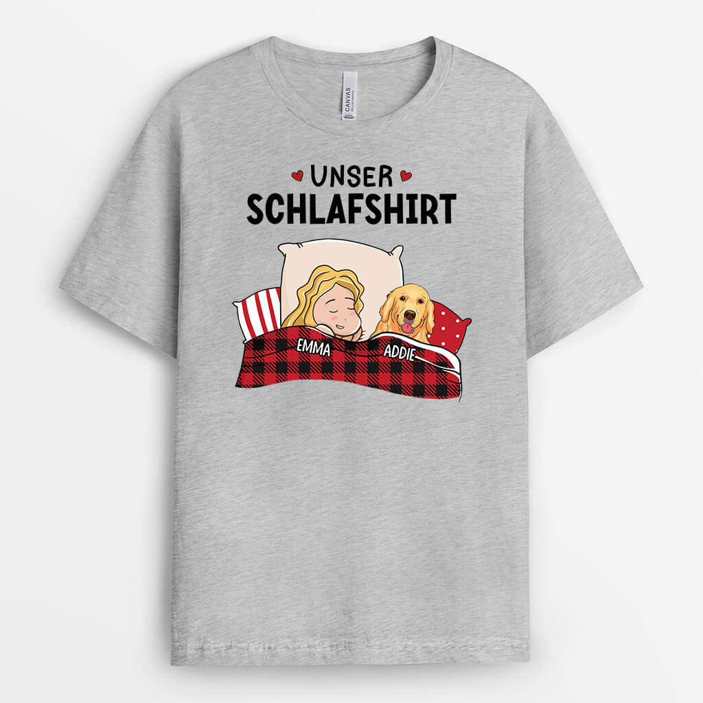 Unser Schlafshirt - Personalisiertes Geschenk | T-Shirt für Hundeliebhaber