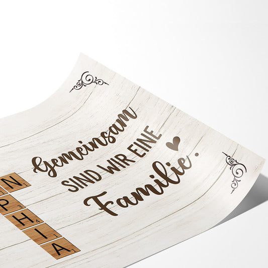 3221SGE2 gemeinsam sind wir eine familie kreuzwortratsel  personalisiertes poster fur die familie_7ca586ae 4b80 4595 8461 4135b7f41a88