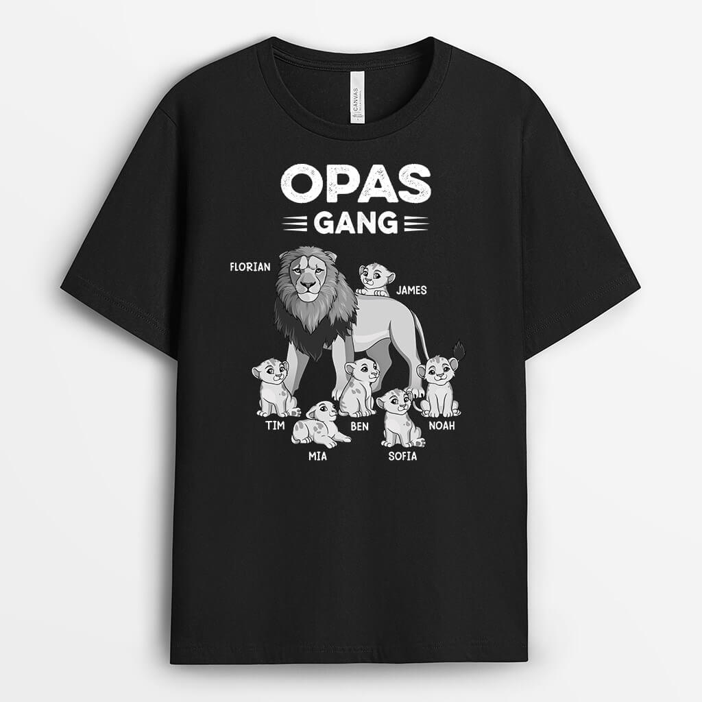 Opas/Papas Bande - Personalisiertes Geschenk | Weißes T-Shirt für Männer