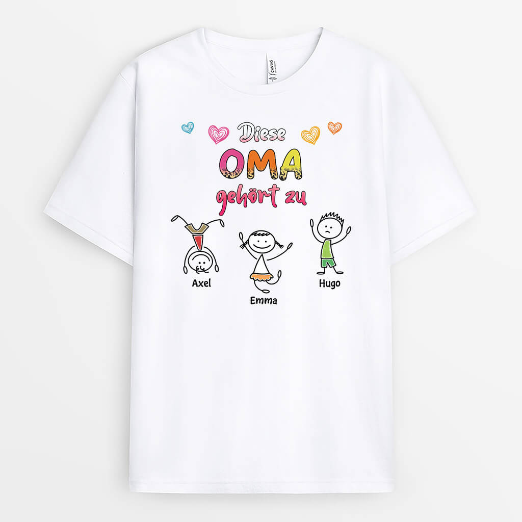 Diese Oma/Mama Gehört Zu - Personalisiertes Geschenk | T-Shirt für Damen