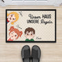 3258DGE2 unser haus unsere regeln  personalisiertes t shirt fur die familie mit kindern