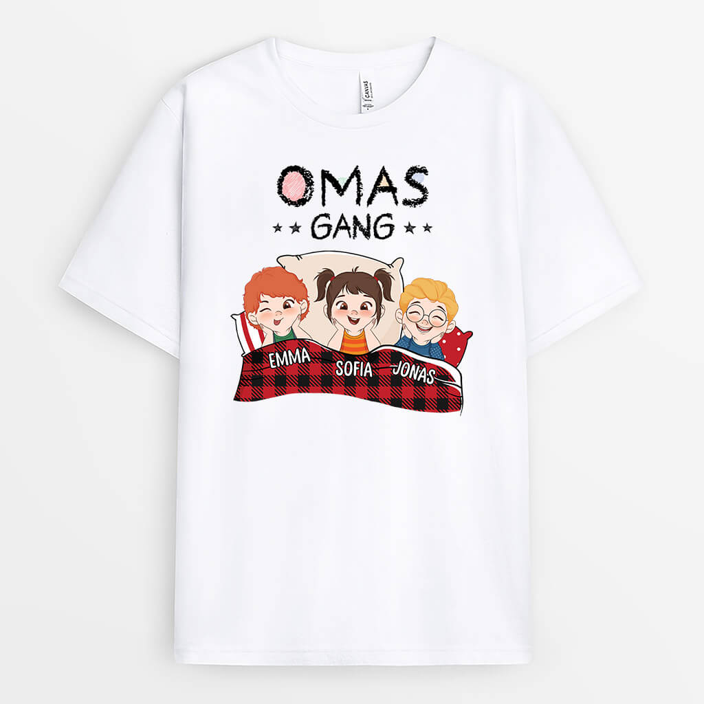 Omas/Mamas Bande Im Bett - Personalisiertes Geschenk | T-shirt für Damen