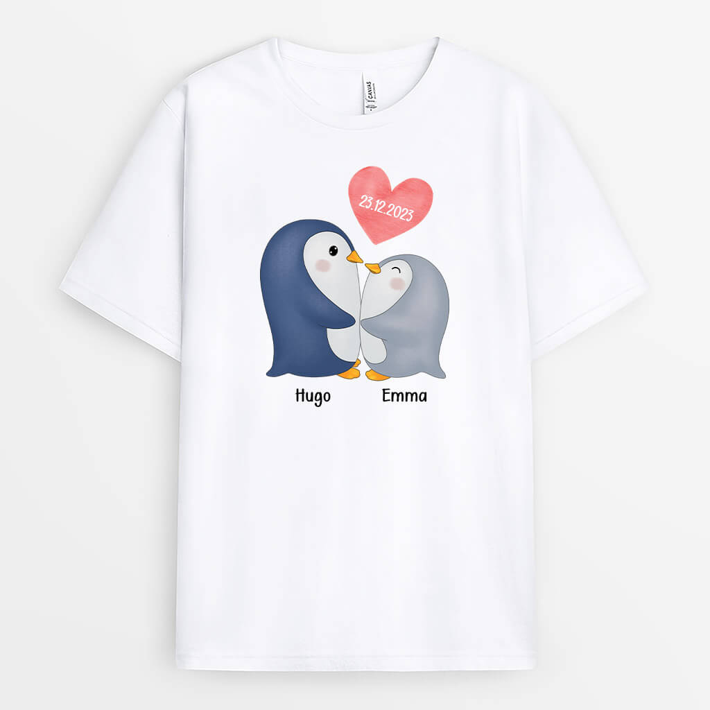 Pinguinen - Personalisiertes Geschenk | T-Shirt für Paare