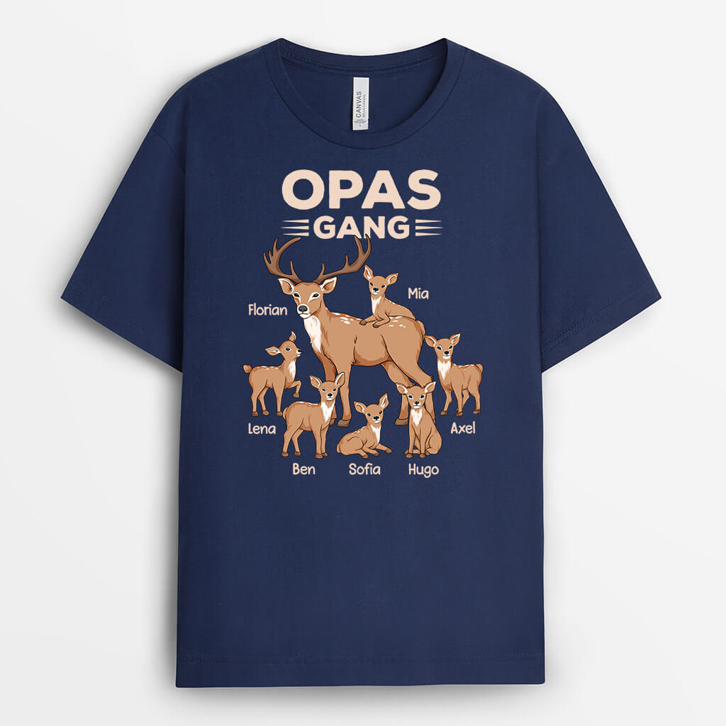 Opas/Papas Bande Hirsche - Personalisiertes Geschenk | T-shirt für Männer