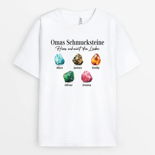 3305AGE1 omas mamas schmuckstein  personalisiertes t shirt fur damen