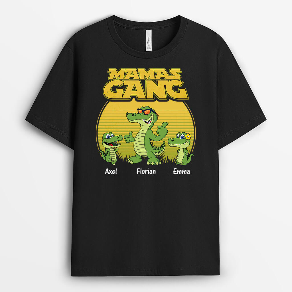 3309AGE2 opas papas bande krokodile  cooles t shirt fur manner im retro stil personalisiert